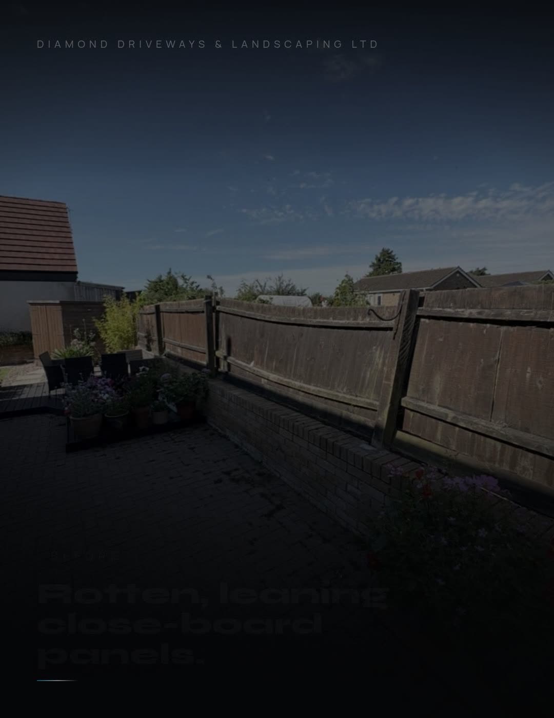 Cinematic before and after fence construction film